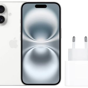 Smartphone Apple iPhone 16 128GB Branco - 5G + Carregador Apple USB-C 20W Original