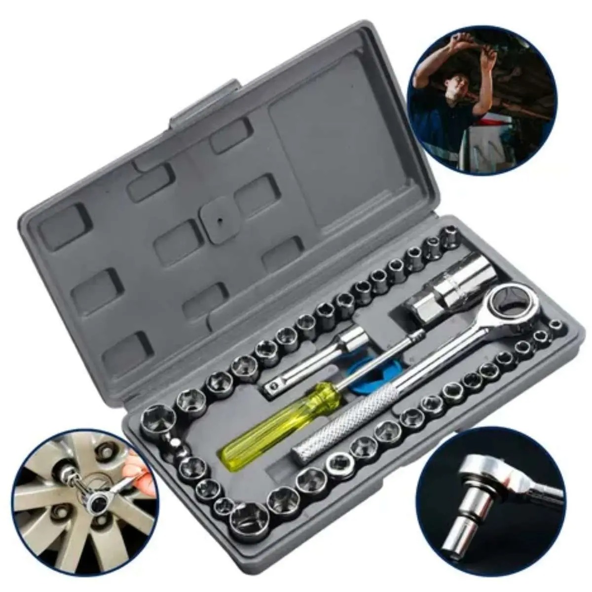 Kit Ferramentas 40 Peças Essencial Para Mecânicos Pronto Entrega - Atena