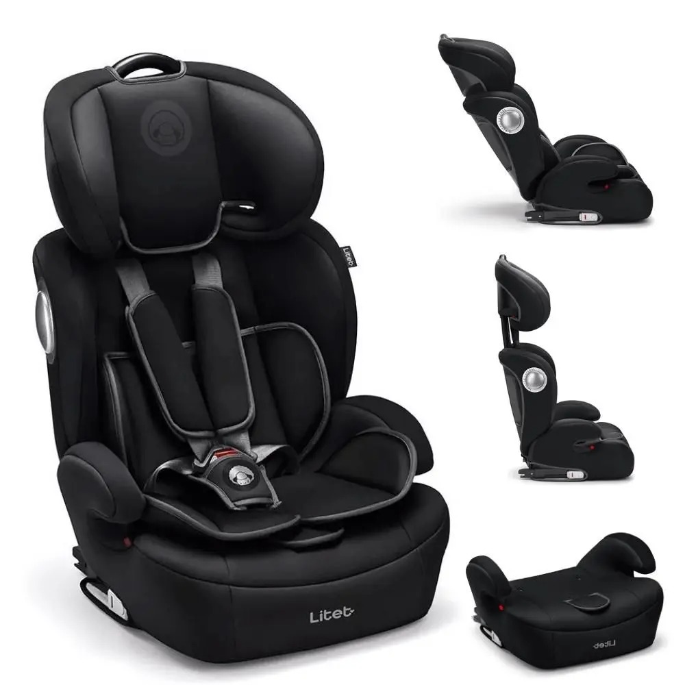 Cadeirinha Cadeira Assento 2 em 1 De Bebê Para Carro Infantil 9 a 36 Kg G1/G2/G3 Isofix Preta Litet