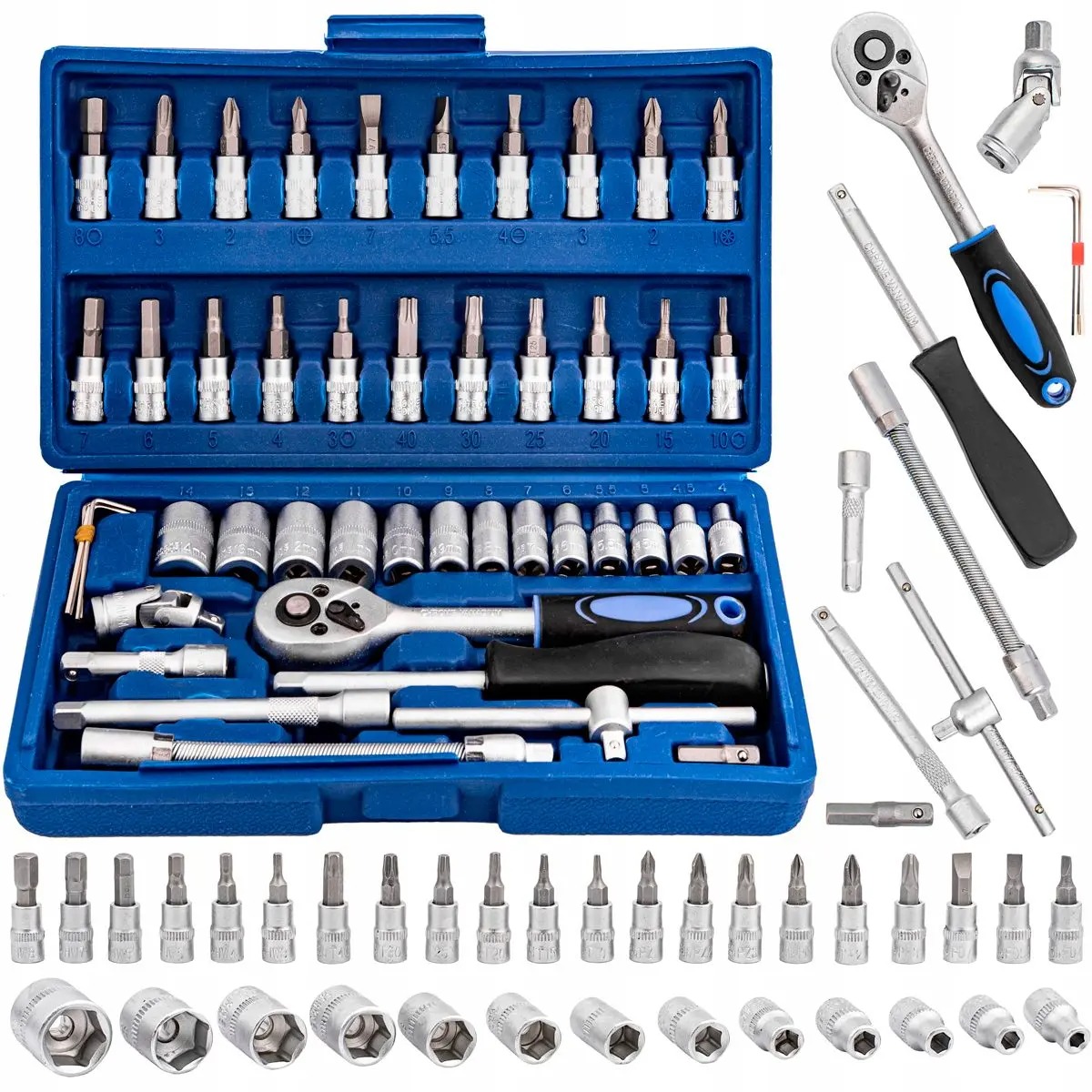 Kit Ferramentas Soquete 46 Peças com Estojo Compacto - SOQUETES - Imagem 4