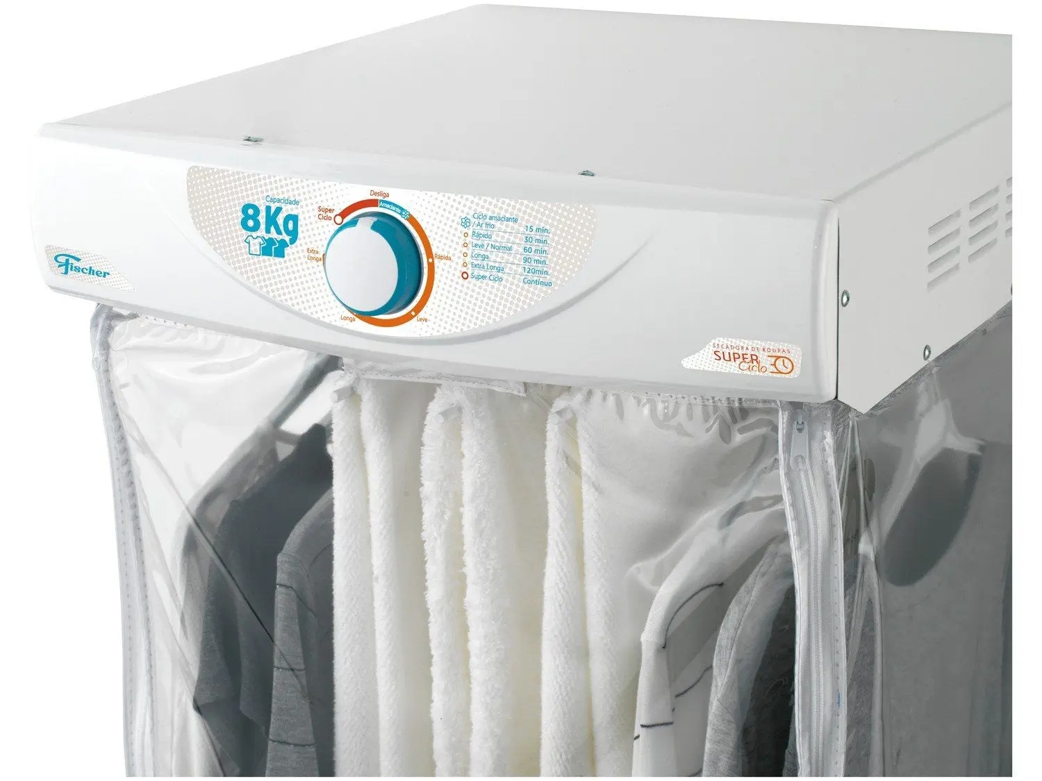 Secadora de Roupas de Parede Fischer Super Ciclo 8kg com Timer 1450W Branco 110/220V - Imagem 4