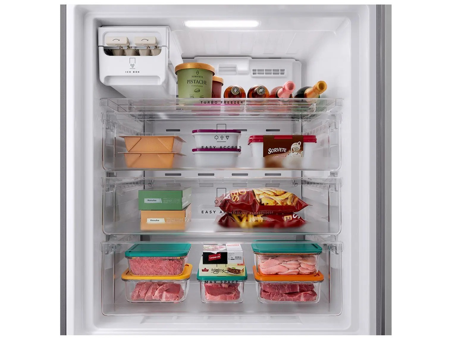 Refrigerador Brastemp Inverse Frost Free 500L Inox Classe A Inteligente com Fresh Space Bivolt - BRE66AK 110/220V - Imagem 4