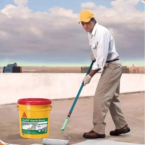 Sikafill Rapido Cinza Concentro 15 Kg Manta Liquida Acabamento Concreto Cor Cinza Concreto - Imagem 3