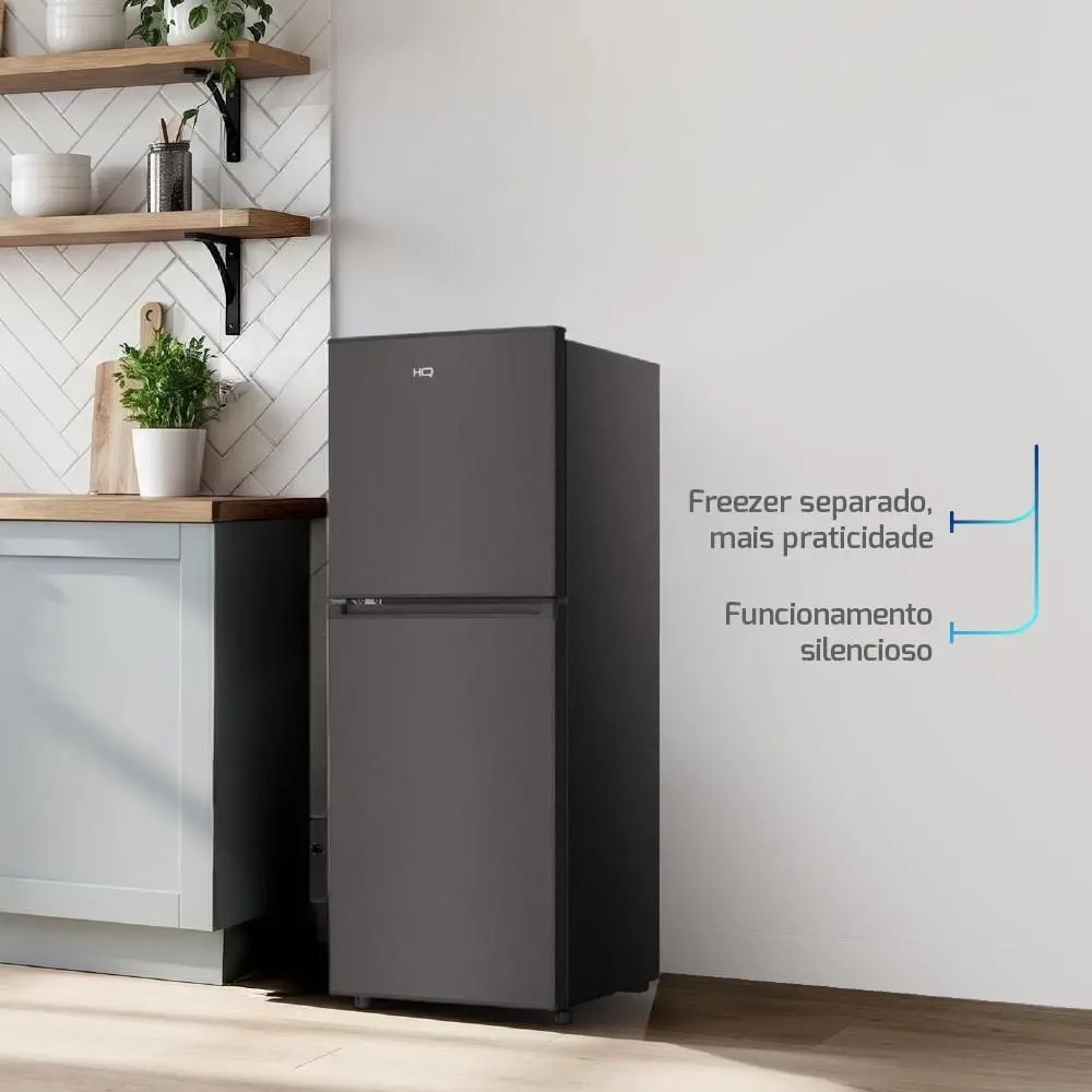 Geladeira Refrigerador Compacto HQ Defrost 140 Litros Preta HQ-140RDF 110/220V - Imagem 4