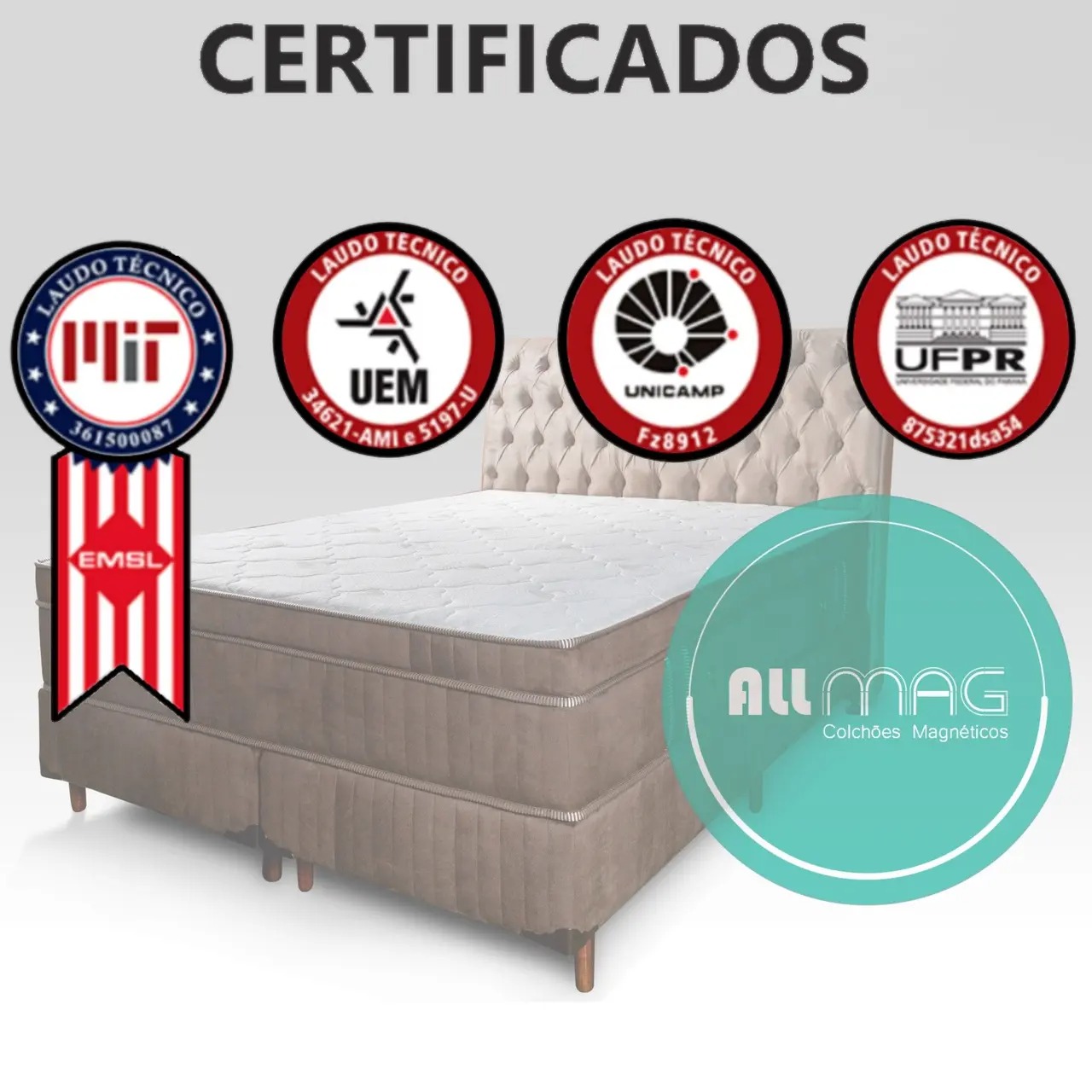 Colchão Com Massageador Solteiro 0,88x1,88 cor Preto ALLMAG - Imagem 6