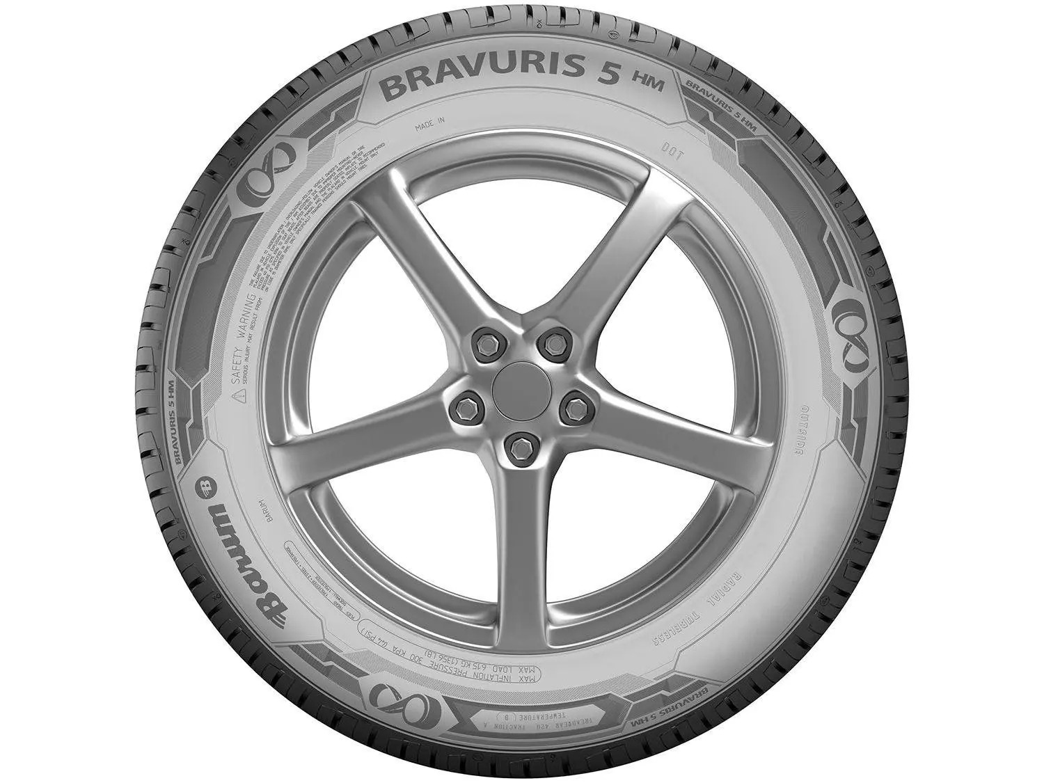 Pneu Barum by Continental Aro 14 Bravuris 5HM 185-70R14 88H - Imagem 2