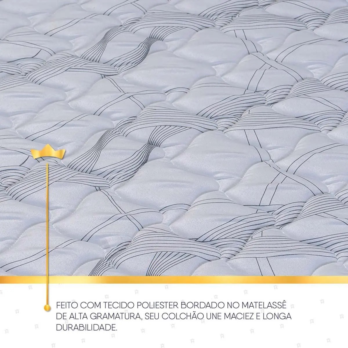 Conjunto Cama Box King Size Durham 193x203x60 Preto/Branco c/ Molas Ensacadas - King House - Imagem 9