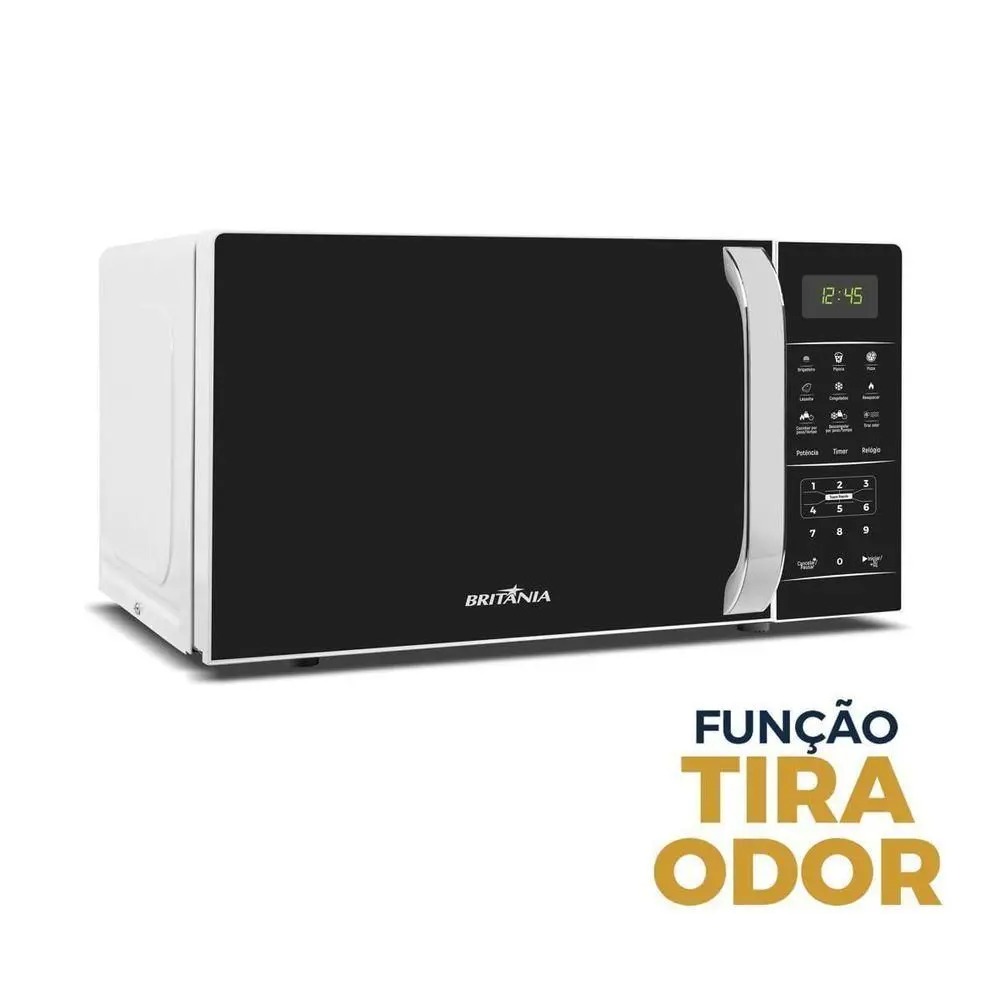 Micro-ondas de Bancada Britânia BMO23 20L 1100W Pintura Limpa Fácil Preto 110/220V - Imagem 2