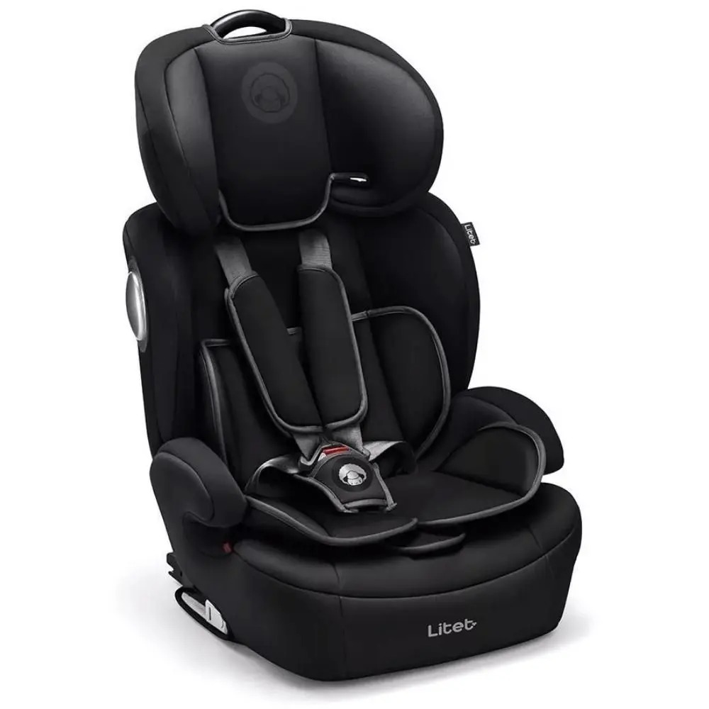 Cadeirinha Cadeira Assento 2 em 1 De Bebê Para Carro Infantil 9 a 36 Kg G1/G2/G3 Isofix Preta Litet - Imagem 3