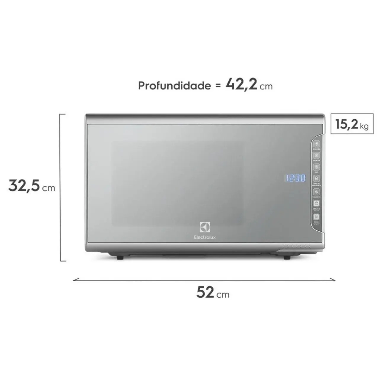 Micro-ondas Electrolux MI41S 31L Painel Integrado Espelhado Inox 110/220V - Imagem 2