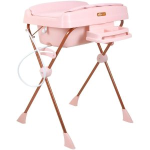 Banheira de Bebê Burigotto Millenia+ Mon Amour Trocador Rosa