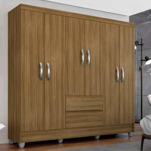 Guarda Roupa Casal Bruna 6 Portas Boreal - A Móveis Arapongas