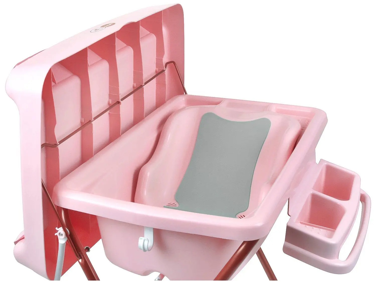 Banheira de Bebê Burigotto Millenia+ Mon Amour Trocador Rosa - Imagem 3