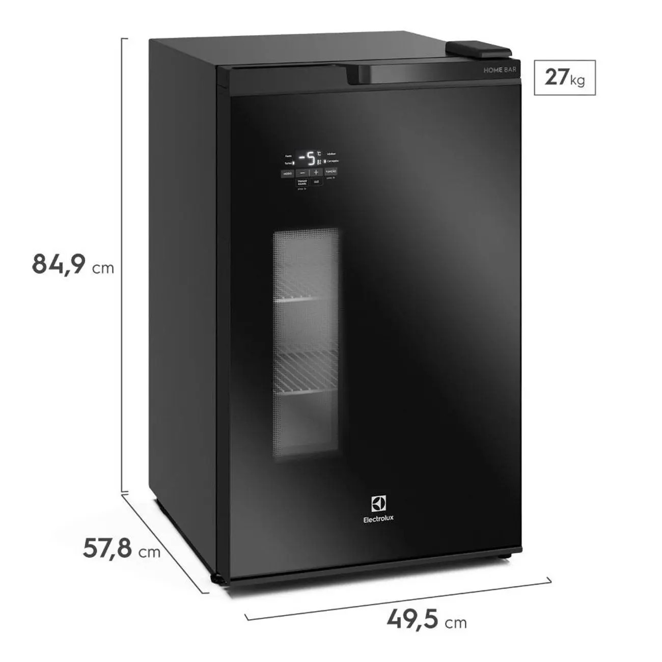 Cervejeira Electrolux Home Bar EB100 Vertical Preta 100L Frost Free 110/220V - Imagem 2