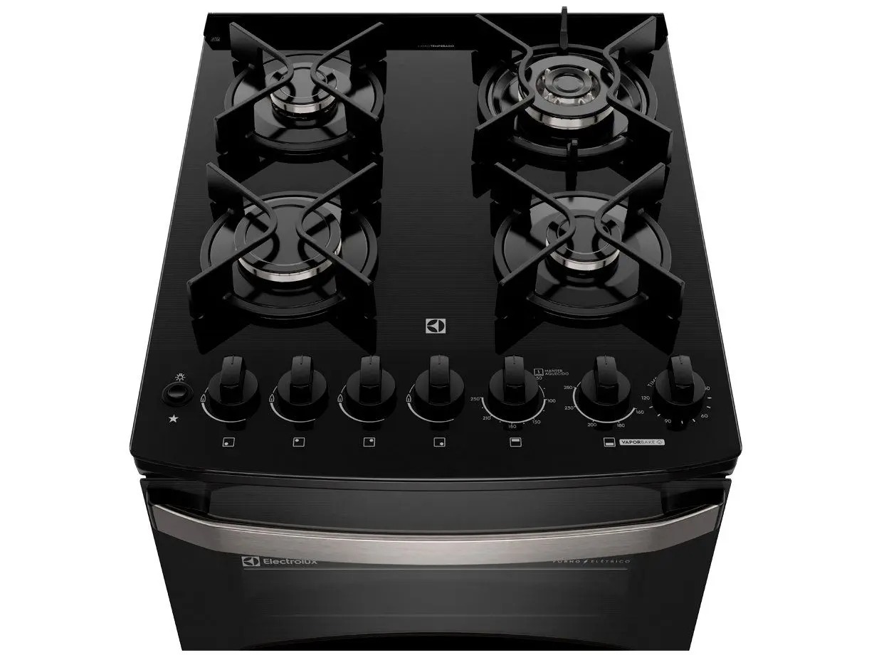 Fogão 4 Bocas Electrolux Preto Duplo Forno Experience FE4DB 110/220V - Imagem 5