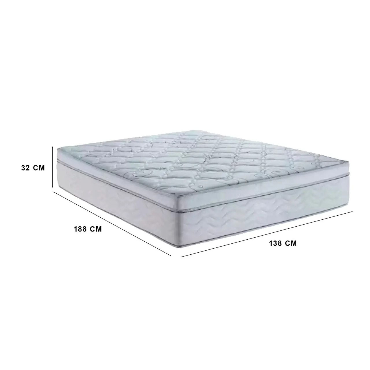 Cama Box Baú Casal Tecido Branco Com Colchão 138 Toronto Molas Ensacadas D33 32cm - Elite Sono - Imagem 4