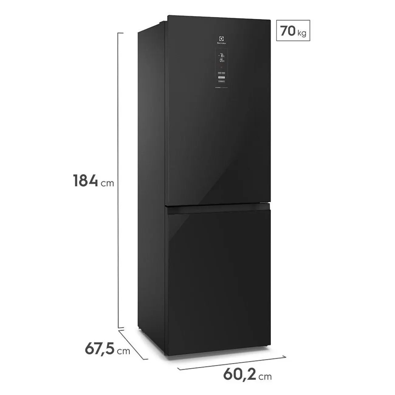 Geladeira Electrolux Frost Free Inverter 323L Efficient AutoSense Inverse Black Glass (IB42G) 110/220V - Imagem 2
