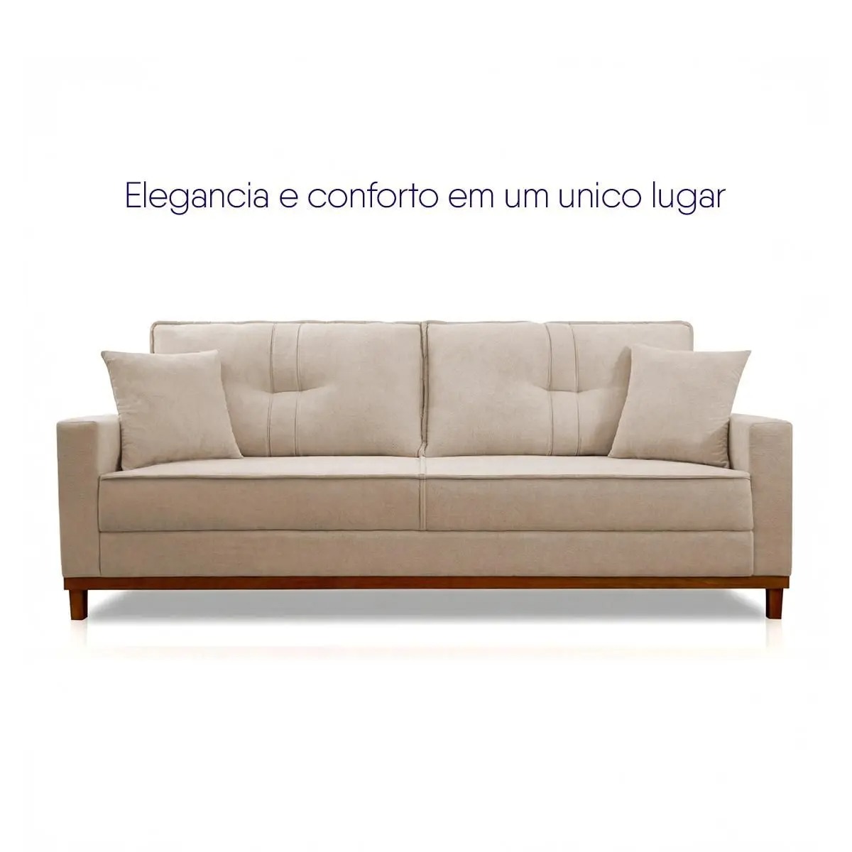 Sofá Living Malibu 2,30m Bege Bouclê - King House - Imagem 4