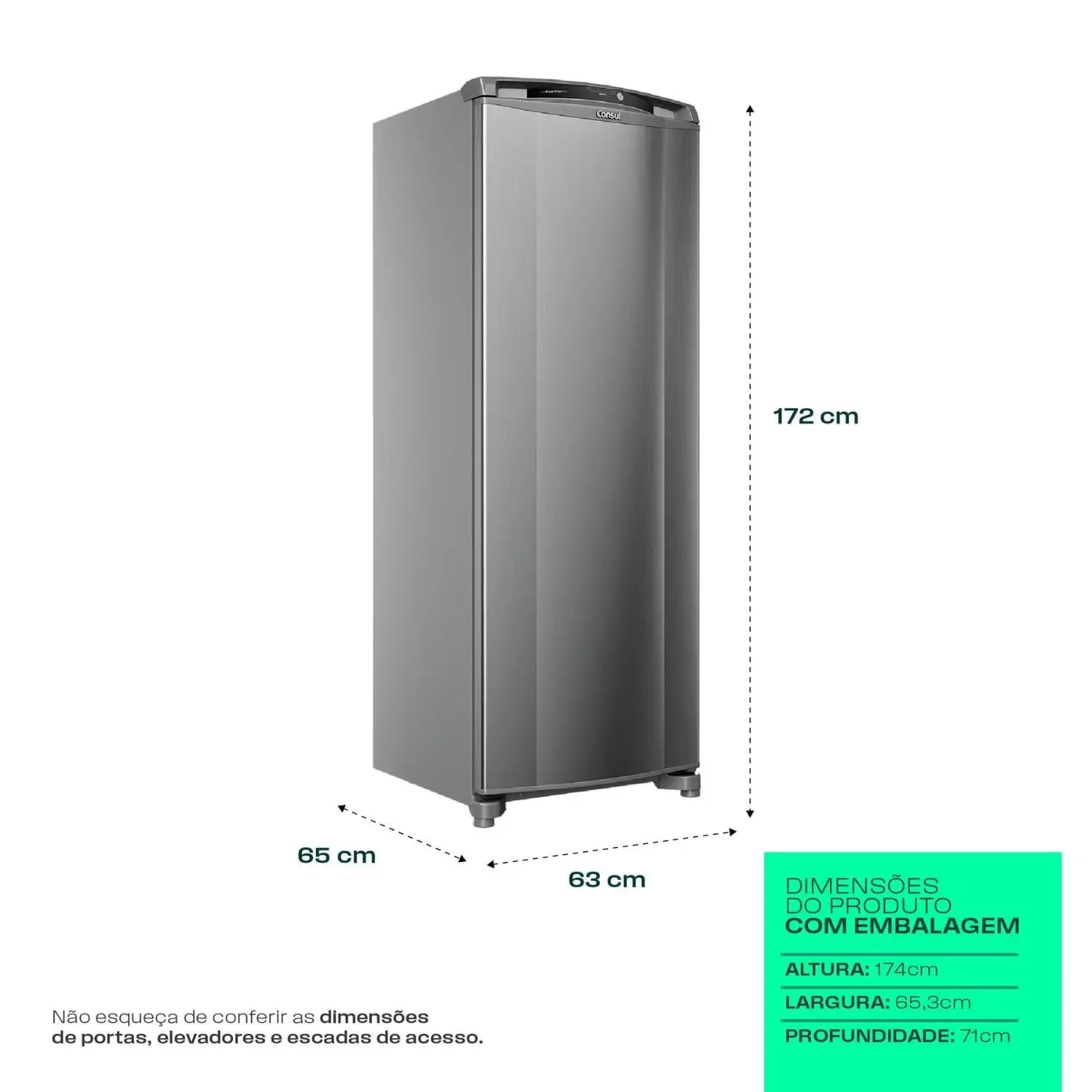 Geladeira Frost Free 337L com Espaço Extra Frio Inox Consul - CRB39MK 110/220V - Imagem 4