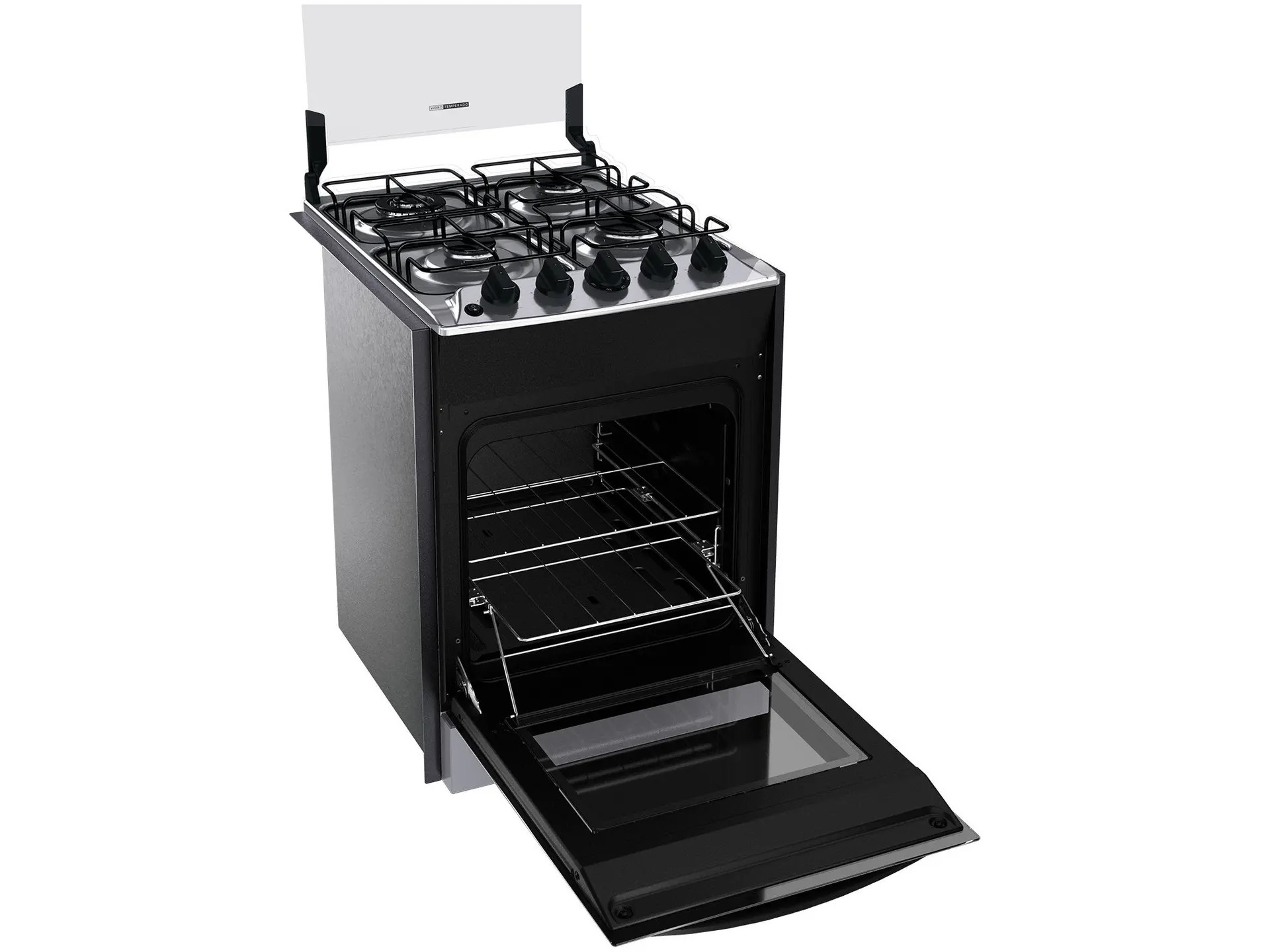 Fogão Brastemp 4 Bocas de Embutir Inox com Dupla Chama e Grades Individuais BYO4EBR 110/220V - Imagem 2