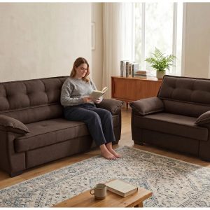 Conjunto de Sofás 2 e 3 Lugares Lisboa Linoforte
