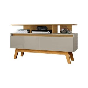 Rack Sala Rubi 1.2 para TV até 50 2 Portas Pé Madeira Macica - Móveis Bechara