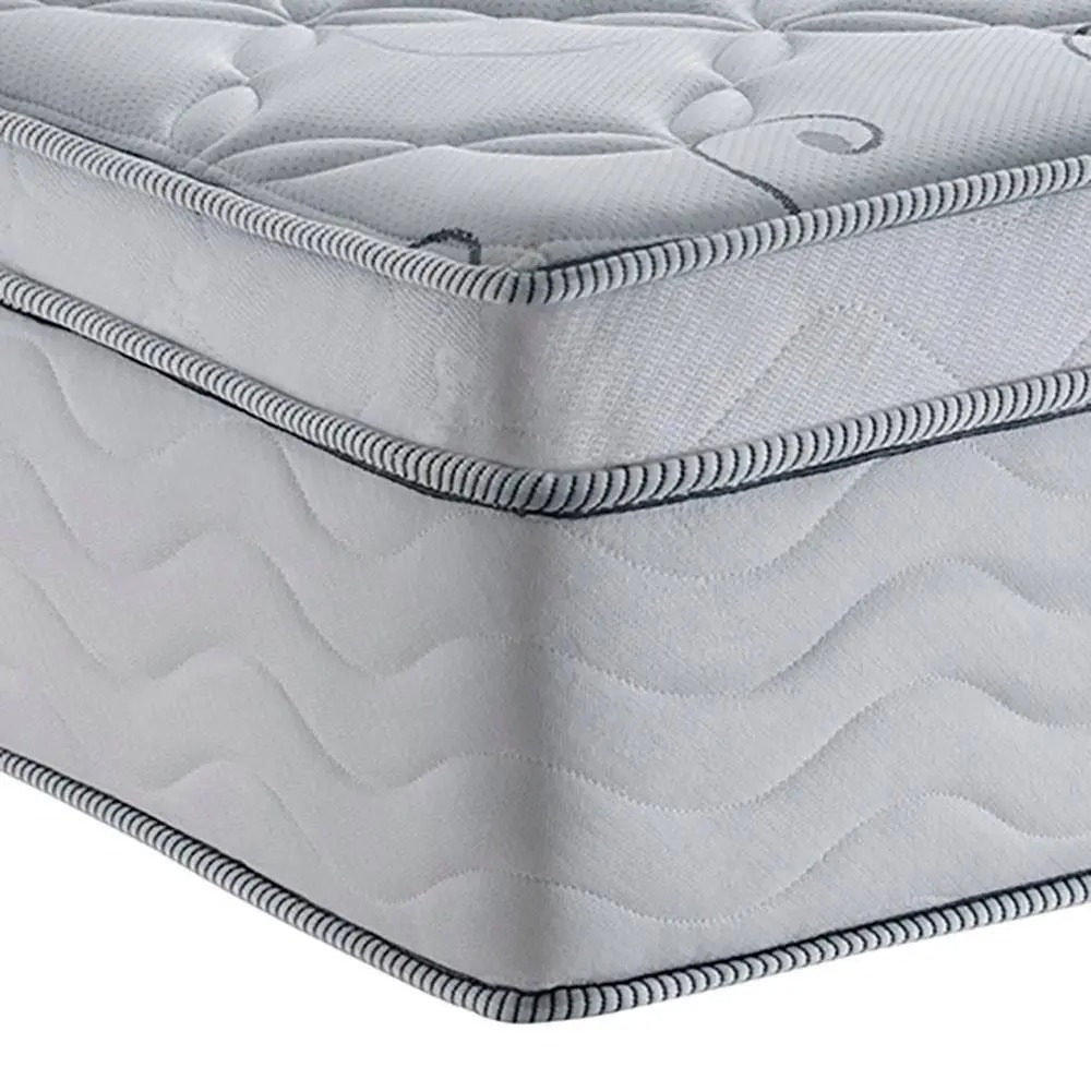 Cama Box Baú Casal Tecido Branco Com Colchão 138 Toronto Molas Ensacadas D33 32cm - Elite Sono - Imagem 5