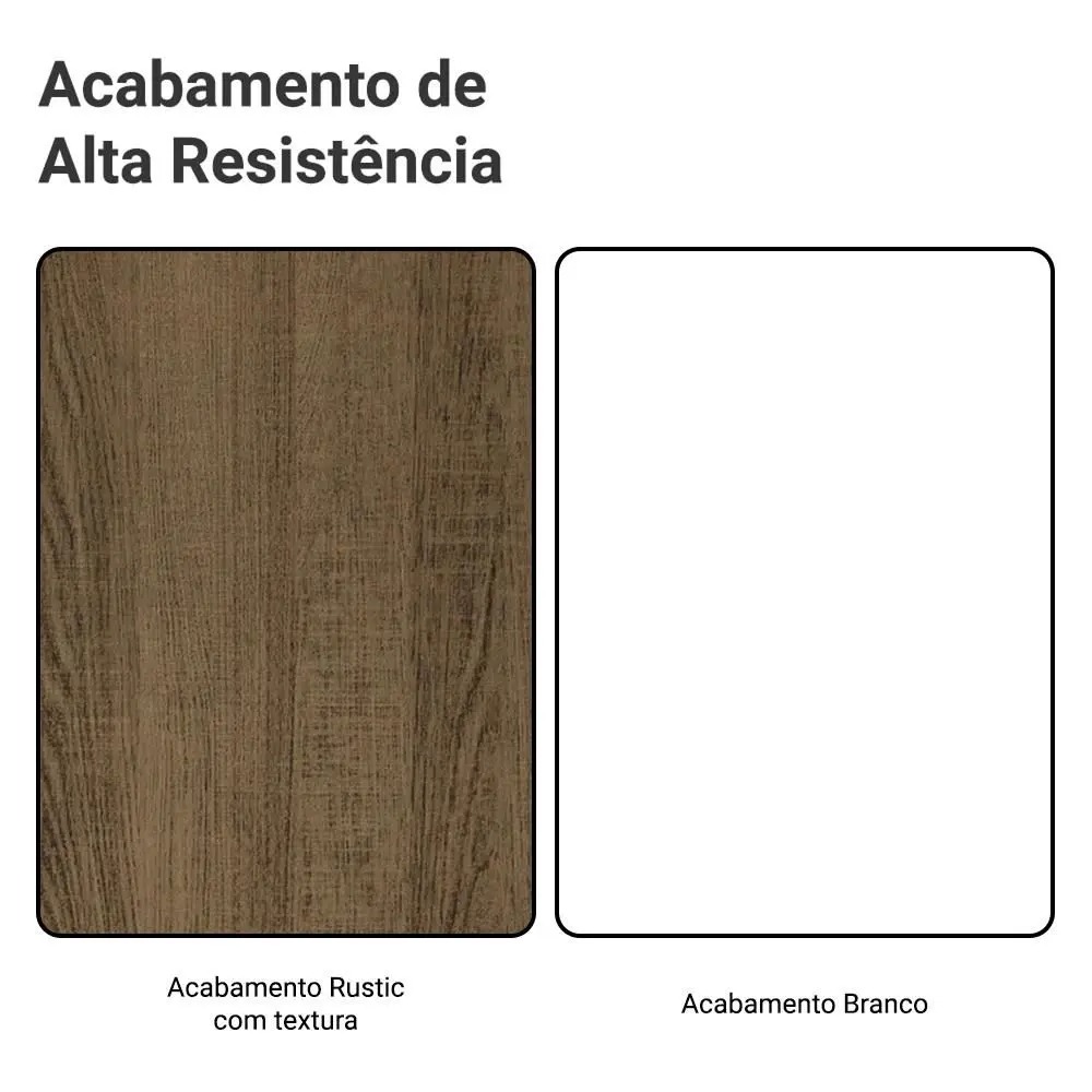 Rack com Painel para TV até 60 Polegadas 180 cm Metz Madesa - Imagem 11