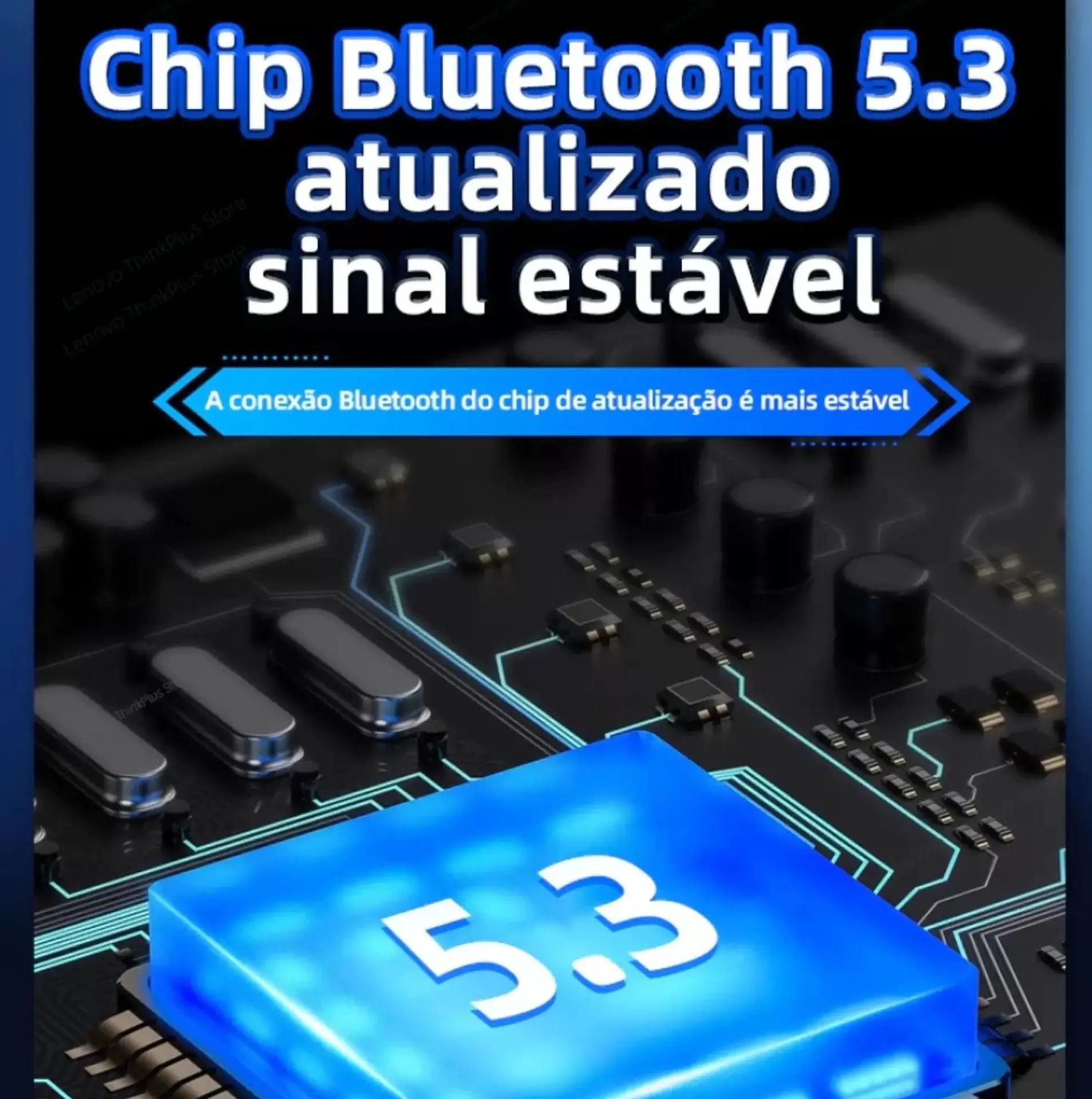 Fone de Ouvido Sem Fio Bluetooth Lenovo GM2 Pro Preto - Imagem 6