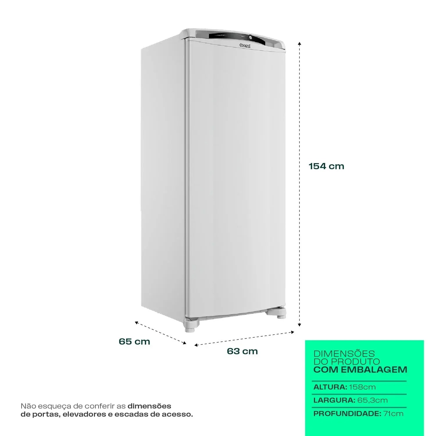 Geladeira Frost Free 297L Consul com Painel Externo Branca - CRB36MB 110/220V - Imagem 3
