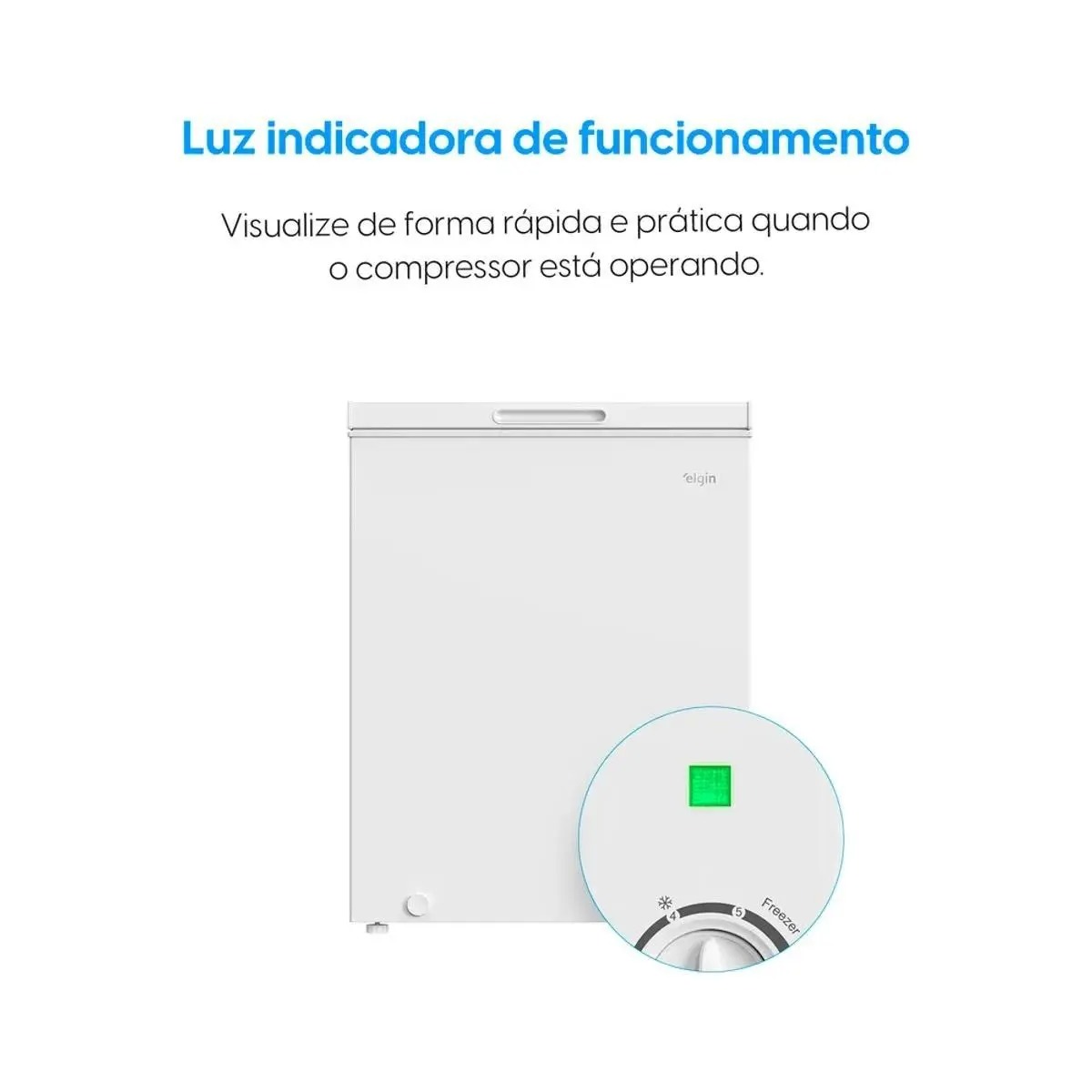 Freezer Horizontal Elgin 142L com Cesta Aramada ZAFN142D1NA Branco 110/220V - Imagem 4