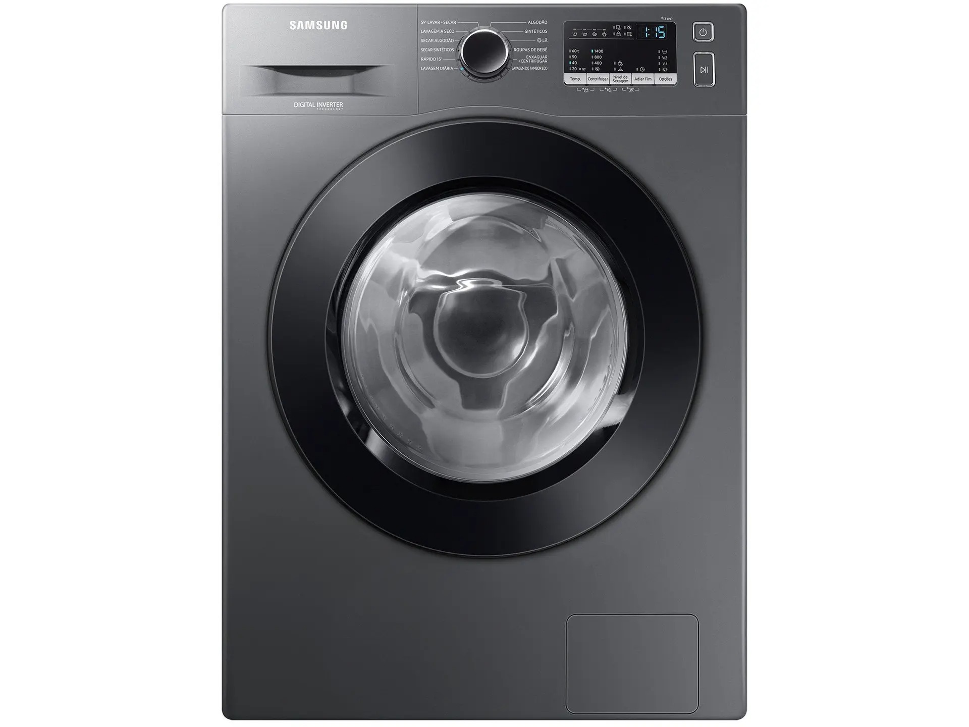 Lava e Seca Samsung WD11M com Digital Inverter WD11M4473PX Inox Look 11/7kg 110/220V - Imagem 2