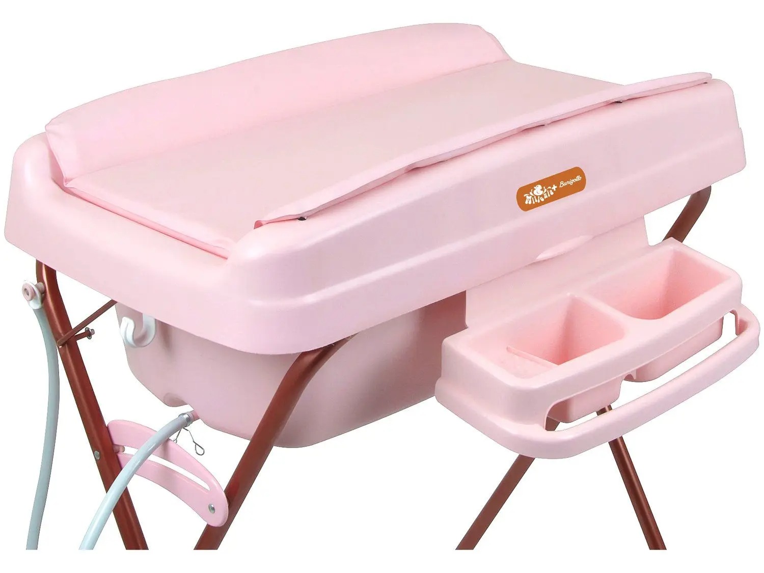 Banheira de Bebê Burigotto Millenia+ Mon Amour Trocador Rosa - Imagem 2