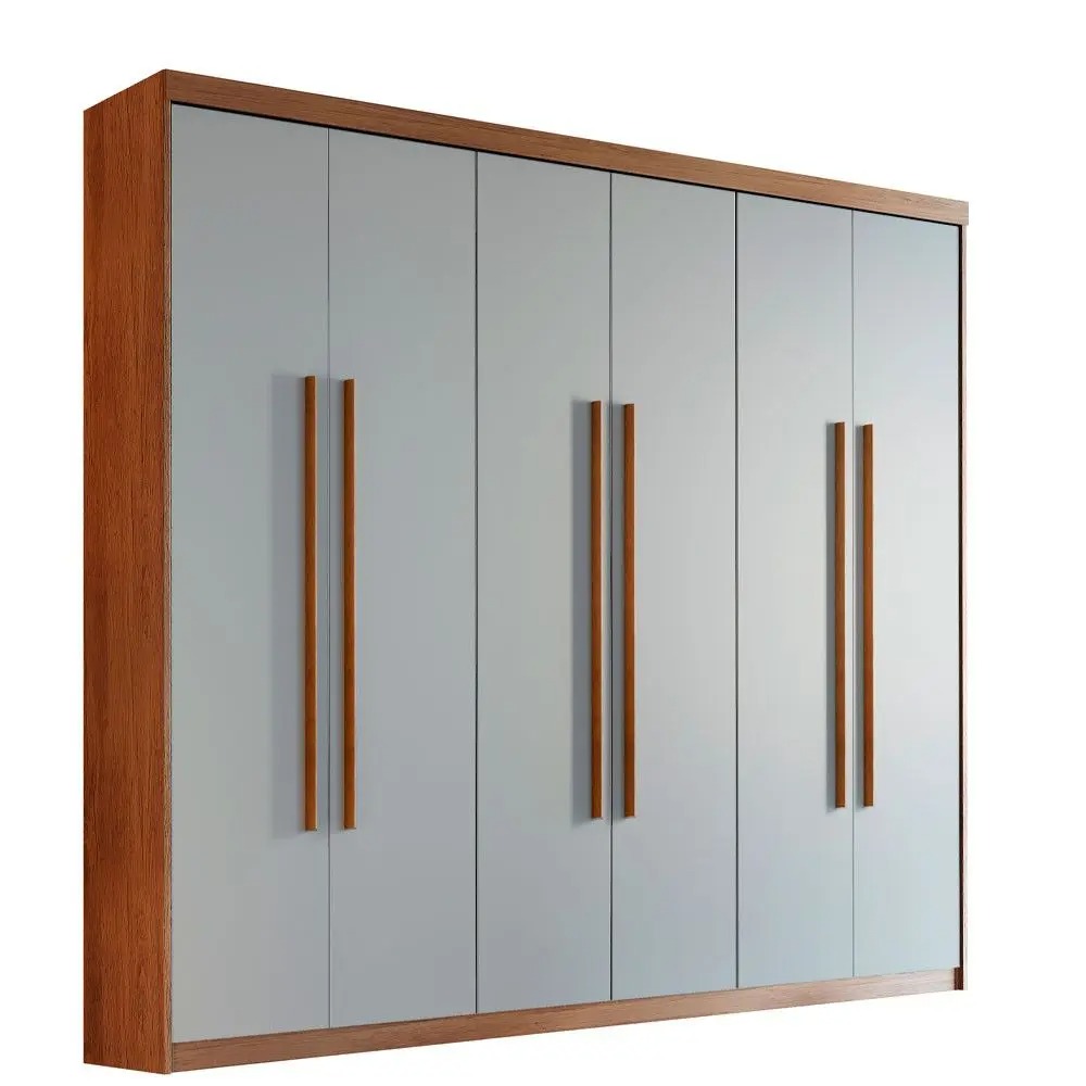 Guarda Roupa Casal Heros 6 Portas e 2 Gavetas MDF Moderna - Imagem 2