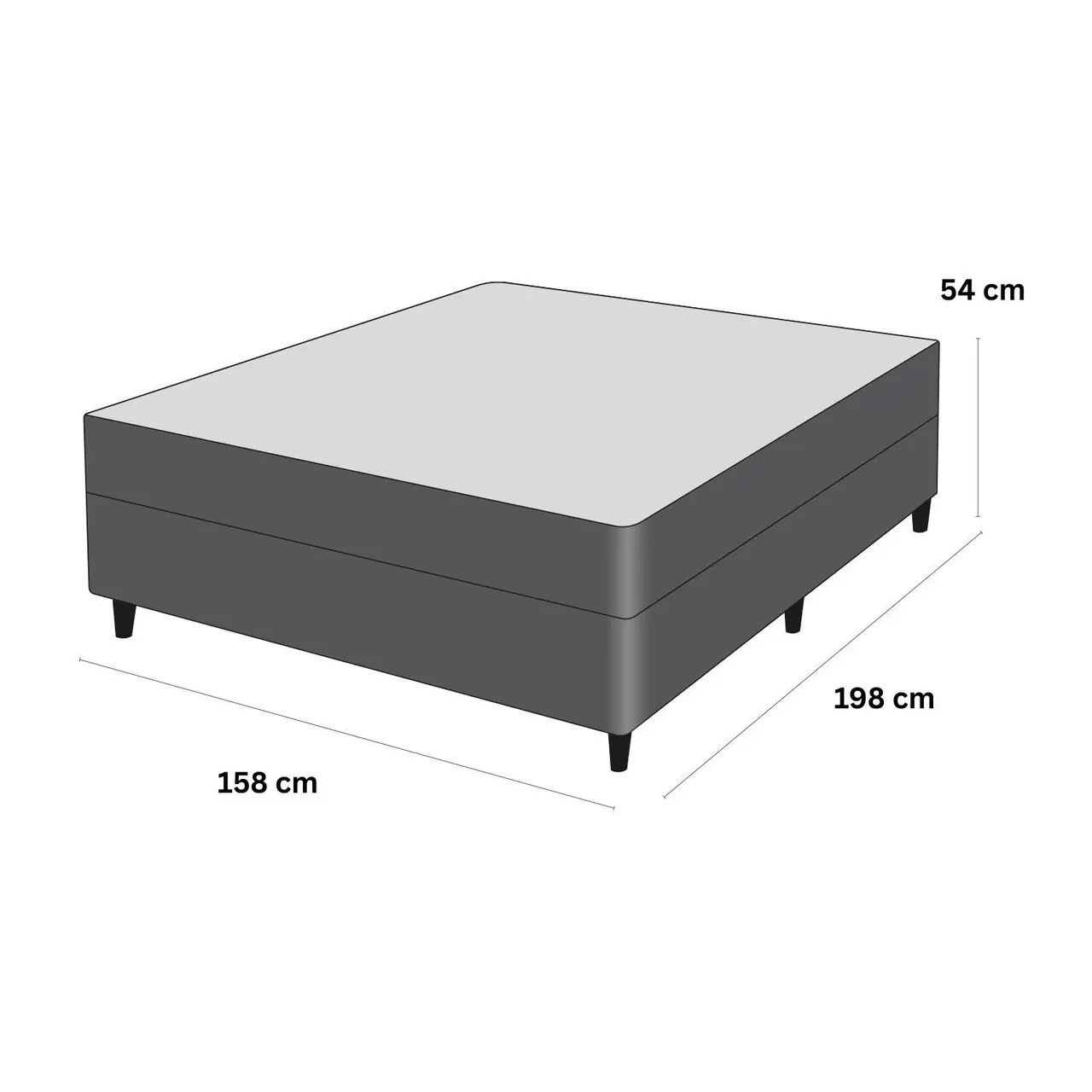 Cama box + Colchão ISO 150 D45 Queen Size(158x198)-Ortobom - Imagem 8
