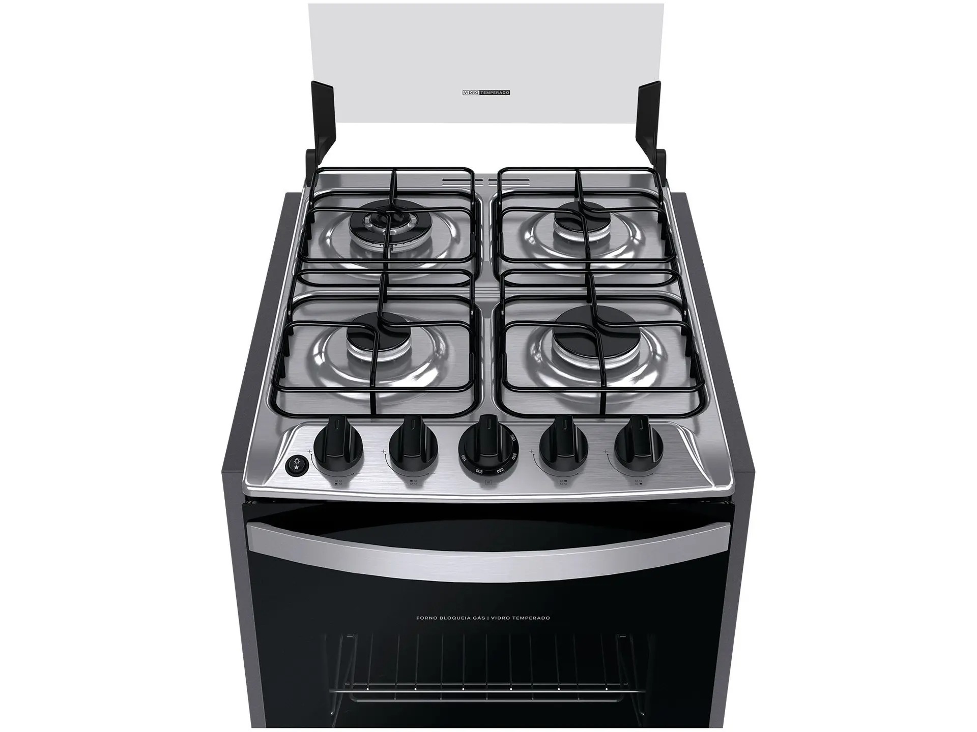 Fogão Brastemp 4 Bocas de Embutir Inox com Dupla Chama e Grades Individuais BYO4EBR 110/220V - Imagem 3