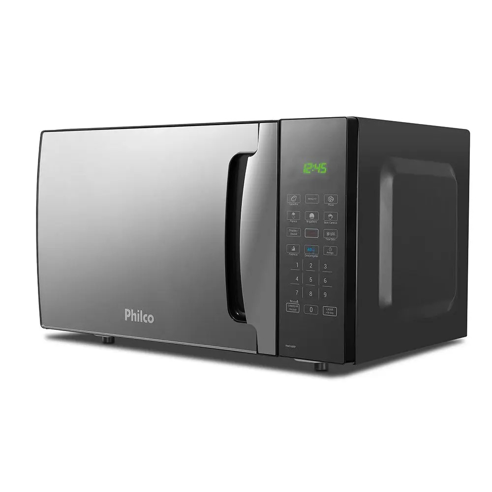 Microondas 28 Litros Philco PMO30EP Preto Com Porta Espelhada 1400w Menu Fit 110/220V - Imagem 4