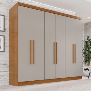Guarda-Roupa Casal 6 Portas 2 Gavetas França Cinamomo - Espresso Móveis