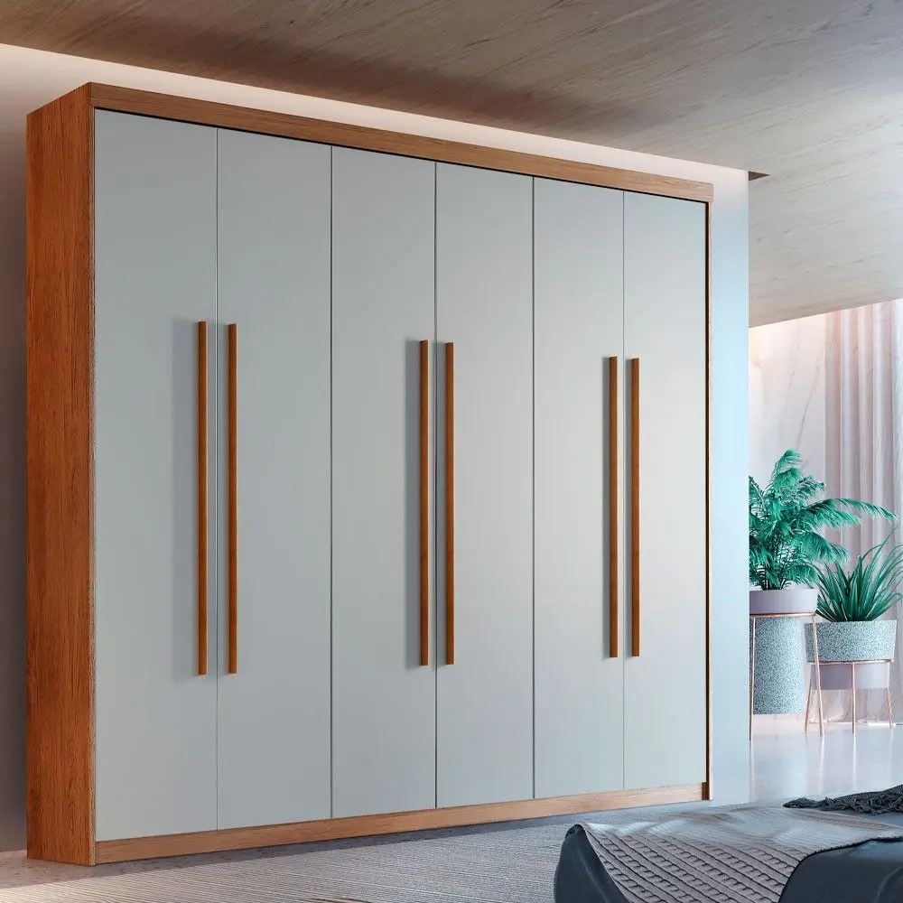 Guarda Roupa Casal Heros 6 Portas e 2 Gavetas MDF Moderna