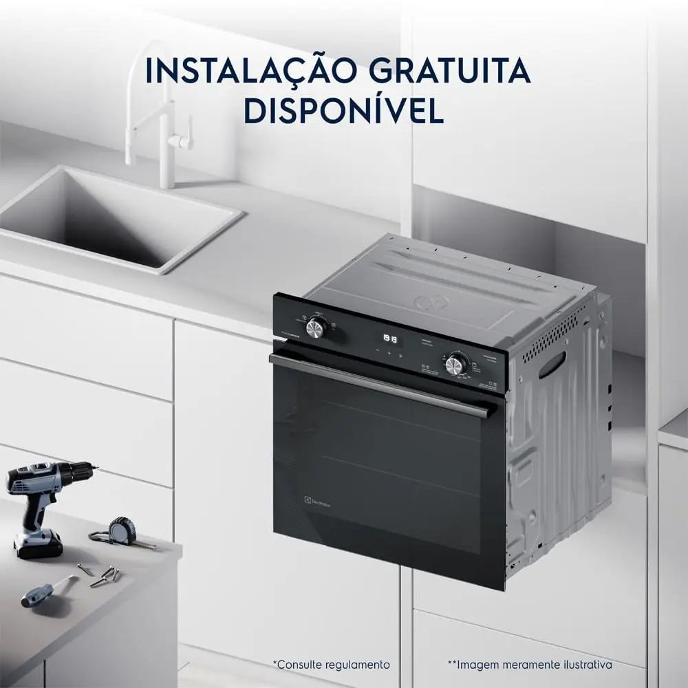 Forno de Embutir Elétrico Electrolux 80L Efficient com PerfectCook (OE8EL) 110/220V - Imagem 4