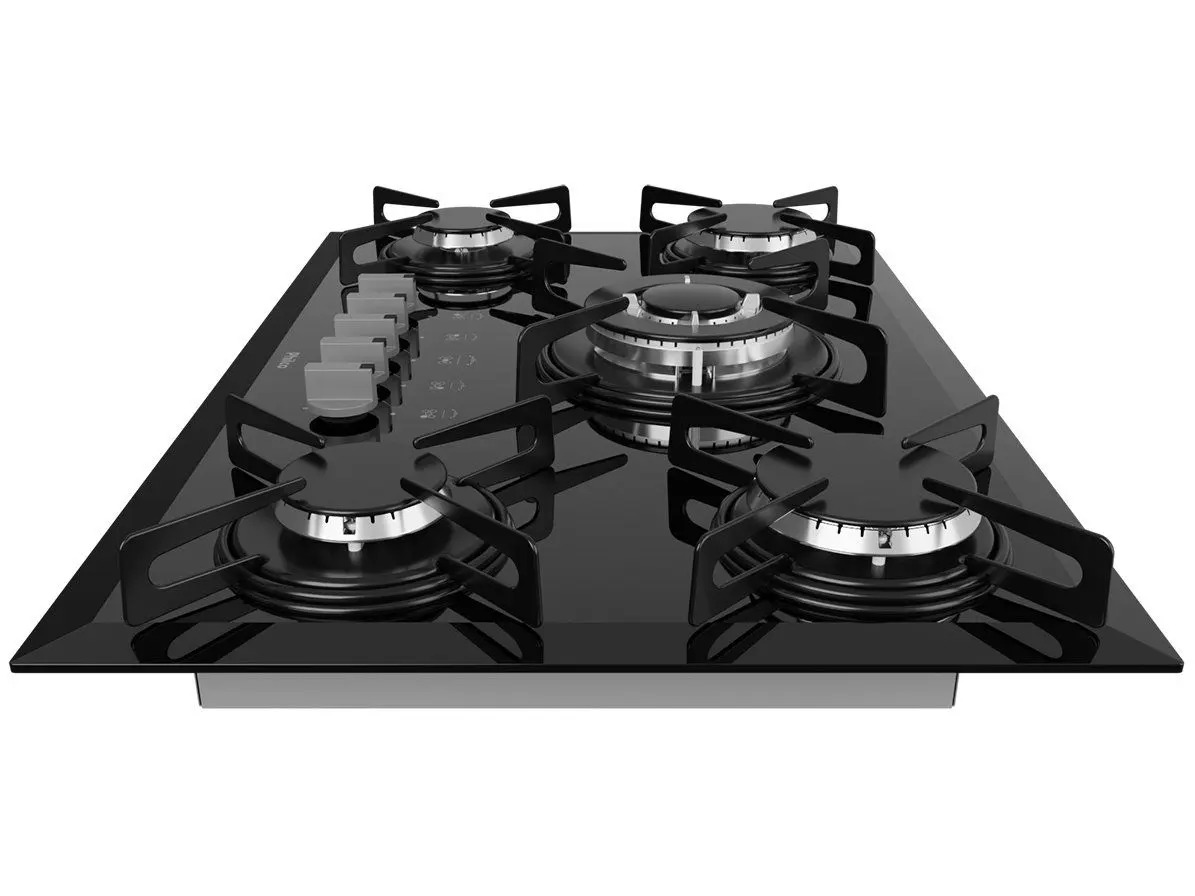 Cooktop 5 Bocas Philco Cook Chef 5 TC à Gás - GLP Preto Tripla-chama Cook Chef 5 TC 110/220V - Imagem 3