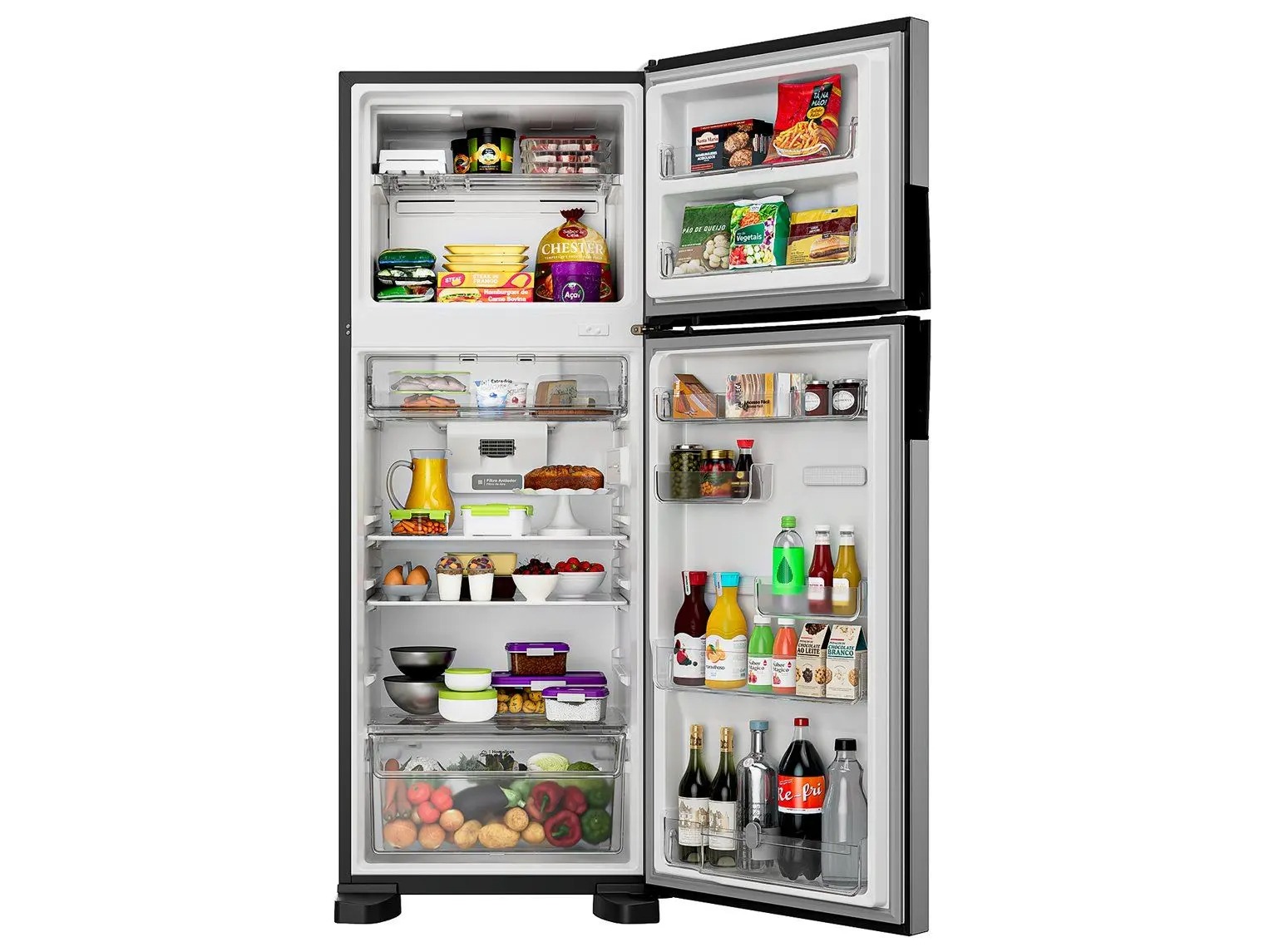 Geladeira/Refrigerador Consul Frost Free Inox Duplex 455L CRM53MK 110/220V - Imagem 7