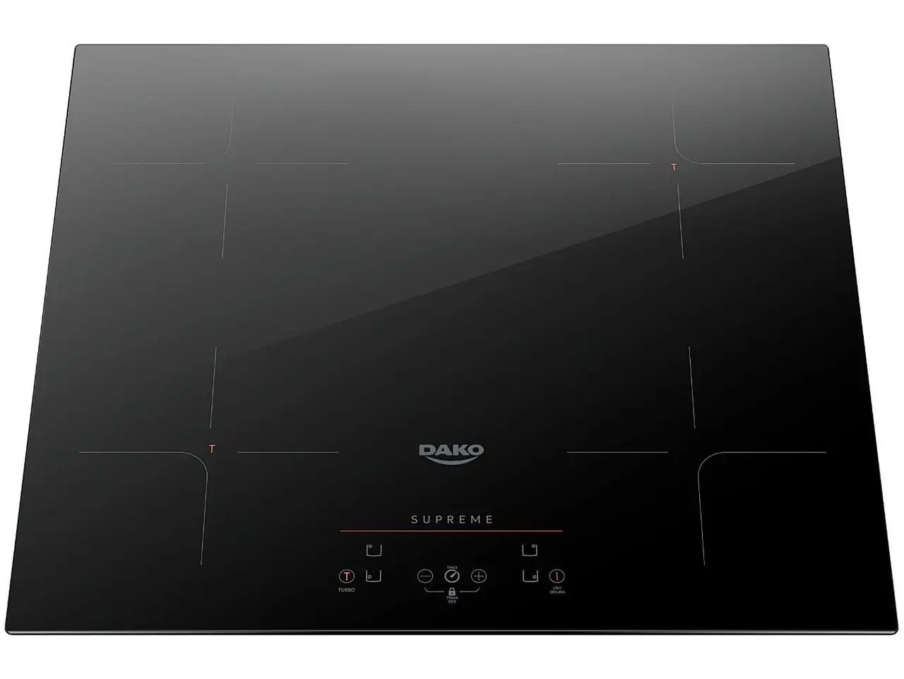 Cooktop De Indução 4 Bocas Dako Supreme Preto 110/220V - Imagem 4