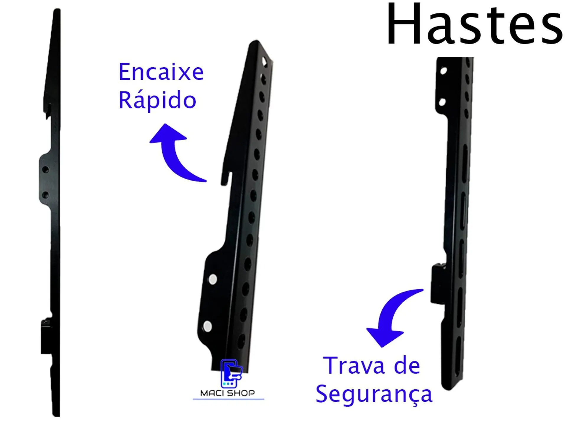 Suporte Para Tv 32 a 85 Lcd Led Oled Qled Fixo Samsung LG TCL Philips Universal de Parede Ultra Slim 50 55 58 60 65 70 75 80 85 86 Polegadas - Fertak - Imagem 5
