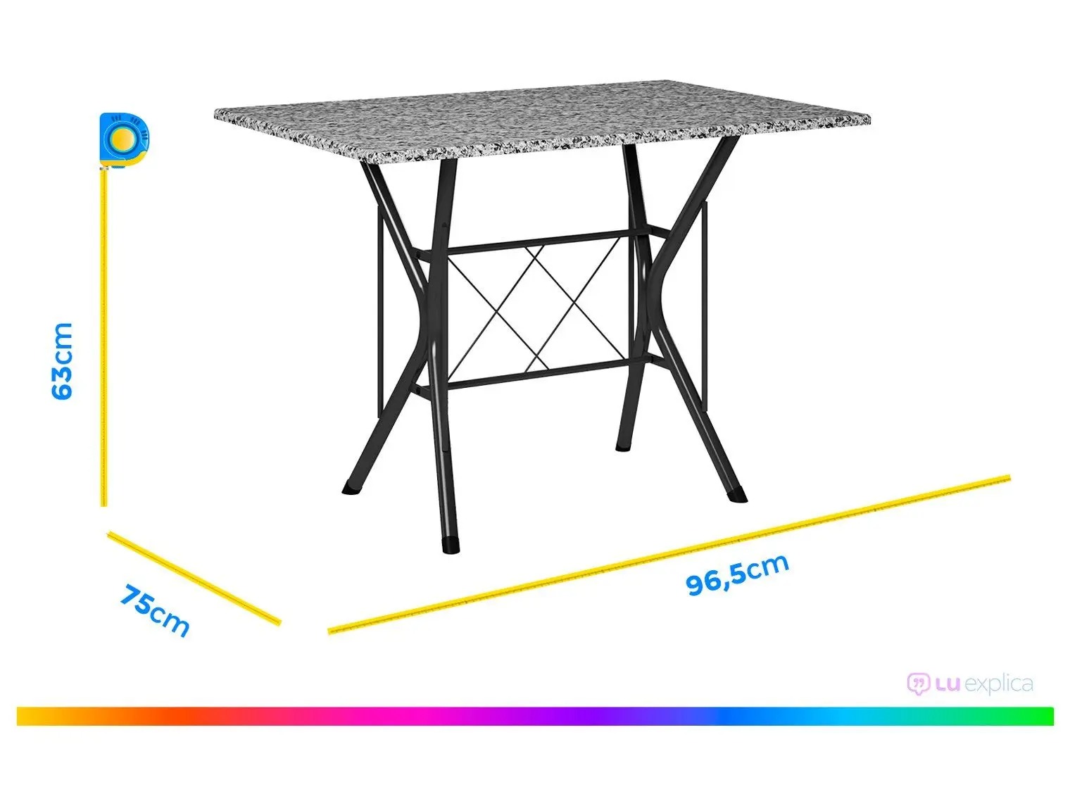 Mesa de Jantar 6 Cadeiras Retangular Preta - Artefamol America Bruna - Imagem 3