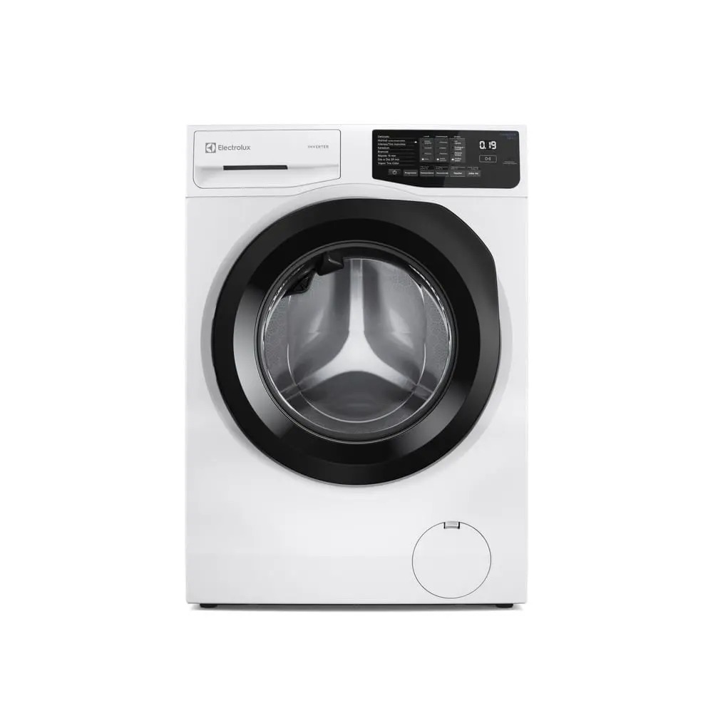 Máquina de Lavar Frontal Electrolux 12kg Branca Inverter com Água Quente e Lavagem Inteligente (LFB12) 110/220V