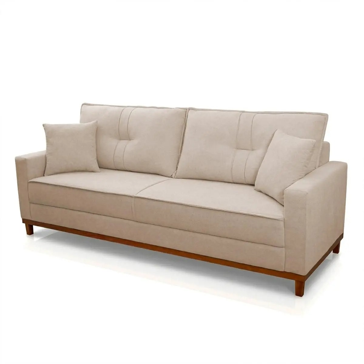 Sofá Living Malibu 2,30m Bege Bouclê - King House - Imagem 5