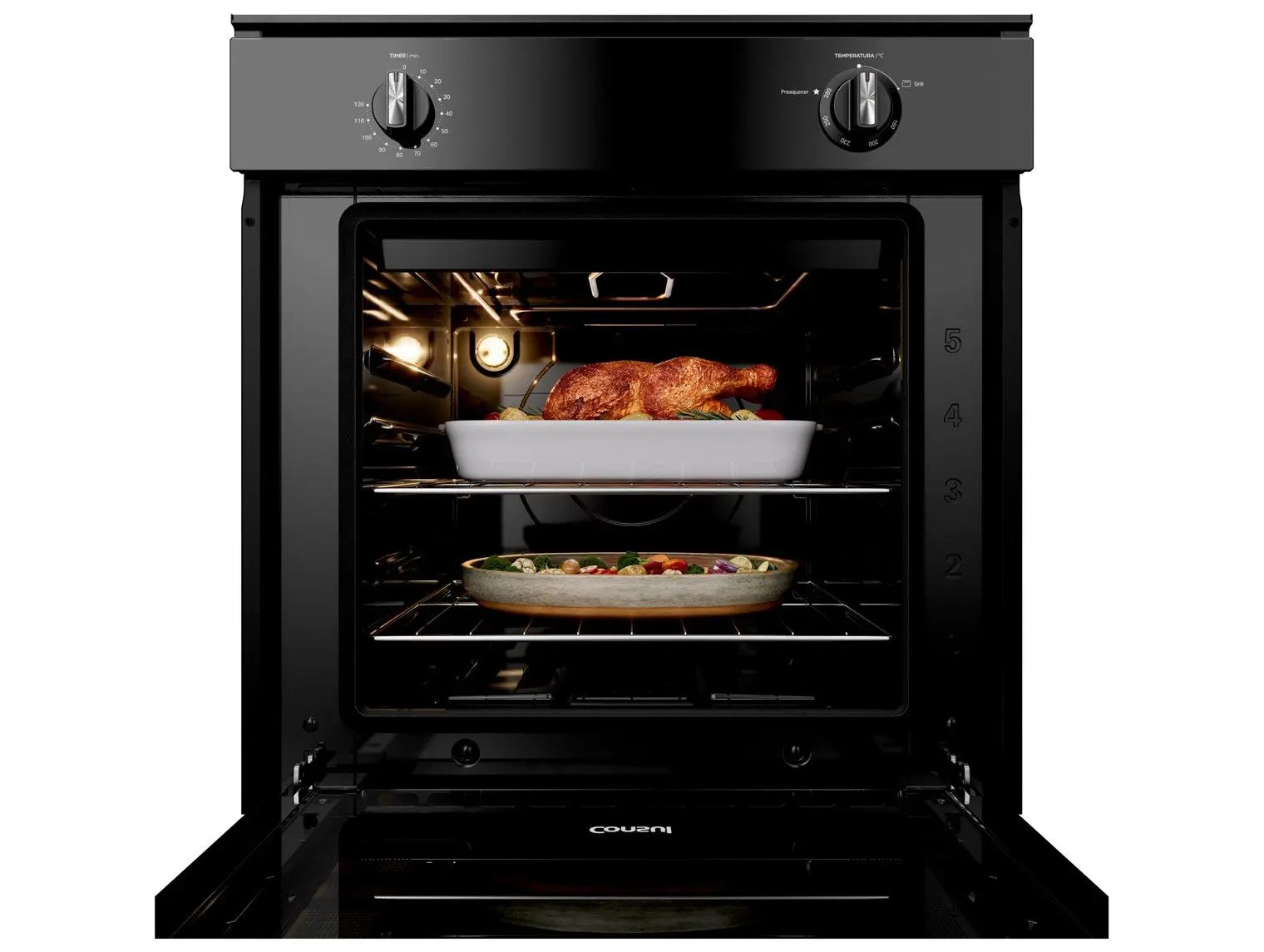 Forno a Gás de Embutir Consul Multifuncional Grill 78L Preto COA84CE 110/220V - Imagem 4