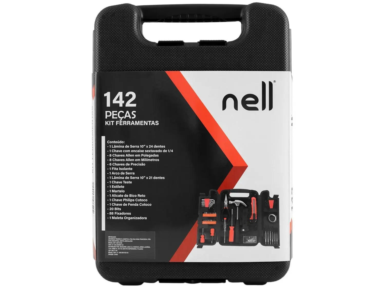 Kit Ferramentas Nell 142 Peças XWT0142A - Imagem 3