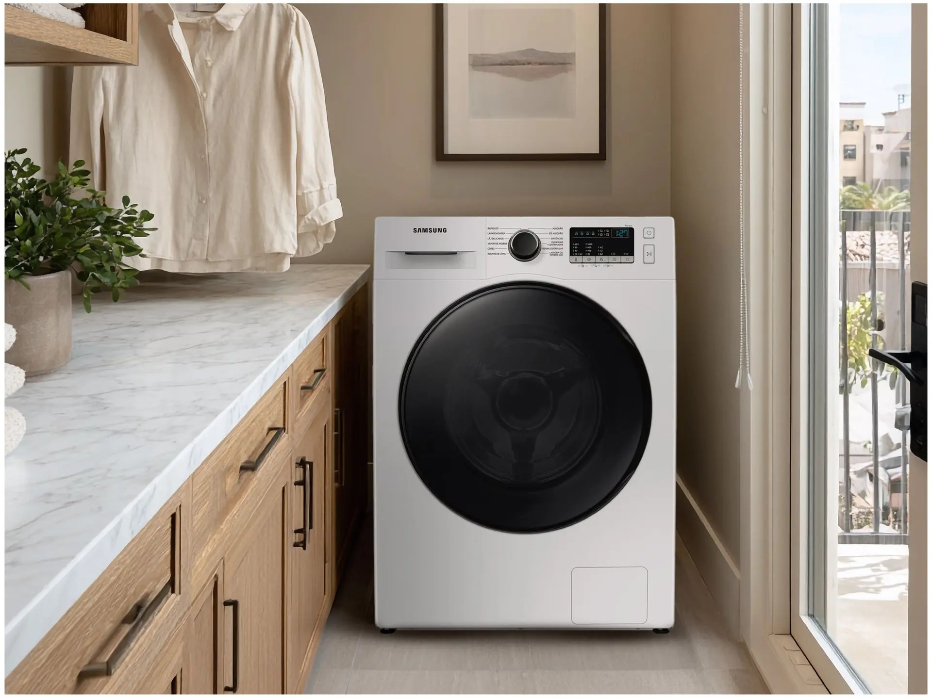 Lavadora de Roupas Samsung Inverter 11kg Cesto Inox 12 Programas de Lavagem Branca WW11T4040BE/AZ 110/220V - Imagem 2